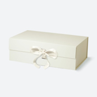 Emballage de boîtes-cadeaux de luxe à couvercle magnétique pliable populaire de taille MA avec ruban