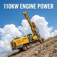 Foreuse de puits d'eau diesel WD450, directement de l'usine |   Foreuse sur chenilles de type 140-350 mm de diamètre, profondeur de forage 450 m, force de levage 25 tonnes, 110 kW