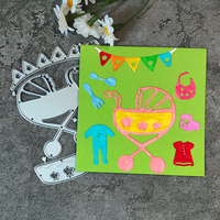 AAGU metallo acciaio al carbonio Scrapbooking mamma giorno artigianato passeggino vestiti carta invito artigianato Die Die Die