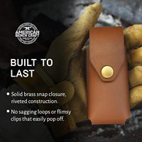 Pochette EDC en cuir avec boucle de ceinture, porte-clés à bouton-pression, étanche et durable pour le camping en plein air, le transport quotidien et les voyages