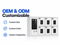 Casier de stockage intelligent multi-portes avec reconnaissance faciale et empreintes digitales pour téléphones portables, fabriqué en Chine