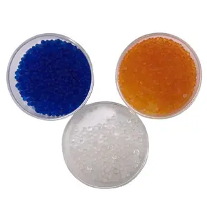 Gel de sílice azul absorbente de gran absorción, cuentas de cristal, 2mm-4mm, desecante que cambia de Color