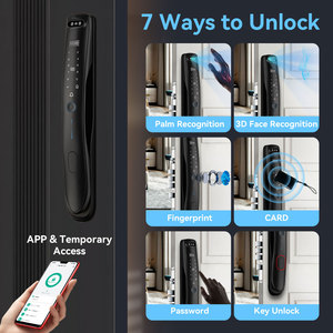 Serrure intelligente <span class=keywords><strong>de</strong></span> luxe S931MAX Tuya APP 3D Face ID empreinte digitale mot <span class=keywords><strong>de</strong></span> <span class=keywords><strong>passe</strong></span> carte serrure <span class=keywords><strong>de</strong></span> porte avec appel vidéo - Product Image 4