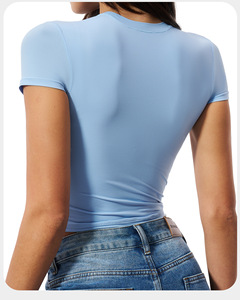 Vêtements décontractés pour femmes, chemises de yoga athlétiques, chemises décontractées, crop top, vêtements de yoga, chemises de fitness, <span class=keywords><strong>t</strong></span>-<span class=keywords><strong>shirt</strong></span> de sport - Product Image 5