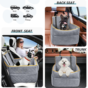 Luxo Dobrável Dog <span class=keywords><strong>Car</strong></span> Seat Booster Alta Densidade Soft Plush Anti-Slip Quente Estilo Elegante Pet <span class=keywords><strong>Car</strong></span> Seat <span class=keywords><strong>Bed</strong></span> Belt Lavável - Product Image 5