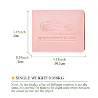 Porte-cartes manuel personnalisé pour voiture Boîte à gants Organisateur de documents automobiles Carte de crédit pour permis de conduire Designer Porte-cartes