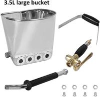 Pulvérisateur de mortier haute pression en acier inoxydable, buse de 12 mm, godet de 3,6 L pour la construction de murs et de plafonds
