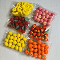 Fabrikant Groothandel Simulatie Mini Fruit- en Groentemodellen, Chili, Mais, Aubergine, Aardappel, Fruitplant Hangende Decoraties
