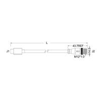 Conector Automotriz Impermeable IP67 M12 de 4 Pines Macho, Contactos de Aleación de Cobre, Carcasa de Acero Inoxidable, Cable USB Tipo-C 3.0, Clasificación 4A