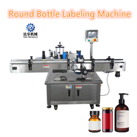 Machine d'étiquetage automatique pour flacons, pots en plastique, bocaux en verre, bouteilles de vin et d'eau, pour ligne de remplissage et d'emballage