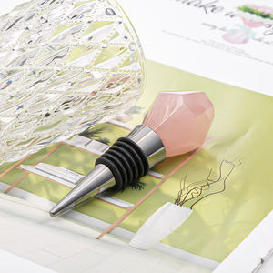 Tapón de cristal con gema para vino, tapón de cuarzo transparente rosa para botella de vino al vacío, accesorios para bar, <span class=keywords><strong>precio</strong></span> de fábrica, venta al por mayor - Product Image 6