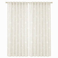 Rideaux de fenêtre personnalisés en jacquard imitation lin avec motifs d'animaux mignons, à accrocher avec des crochets, pour la chambre d'enfant, la crèche, le salon