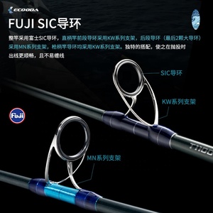 Ecooda Cyan màu xanh ECB + BC thuyền đúc Rod chung ánh sáng đúc dài hàng đầu nước bút chì mồi lớn hàng đầu nước popping Rod - Product Image 4