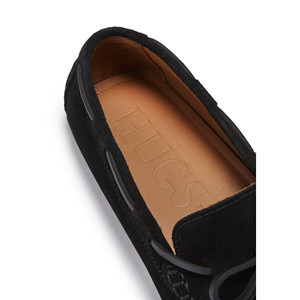 Mocassins à lacets, daim noir - Product Image 3