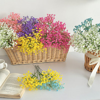 Fleur artificielle réaliste de type Gypsophile pour la décoration de la maison et de mariages, accessoires pour arrangements floraux DIY, branche unique de fausses fleurs