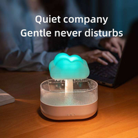 Nouveau USB alimenté pluie nuage chambre aromathérapie humidificateur d'air ultrasonique 200ml goutte d'eau diffuseur d'arôme avec 7 couleurs lampe à LED