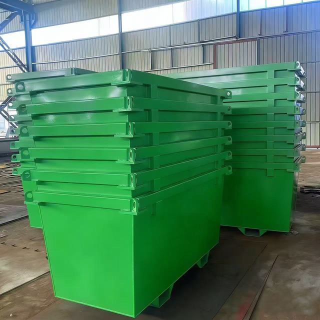 Outdoor Mobile Steel Skip Dumpster Garbage Skip Container Efficiency Waste Recycling Scrap Metal Roll off Skip Bin