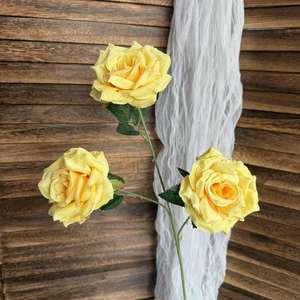 Meichen fait à la main jaune Phalaenopsis fleurs artificielles décoratif noël mariage rangée route centre commercial pour la fête des mères - Product Image 5