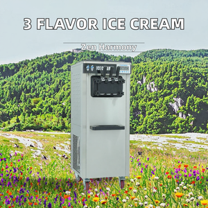 Bán Buôn 2 + 1 Hương Vị Mềm Phục Vụ Máy Kem Giá Tốt Nhất New 220V Động Cơ Bao Gồm Xi-rô Bột Thành Phần - Product Image 3