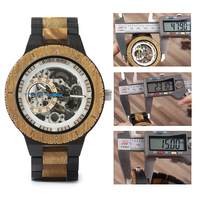 Montre Homme Mécanique Automatique BOBO BIRD Grand Cadran en Bois de Luxe, Livraison Rapide, Avec Logo Personnalisé