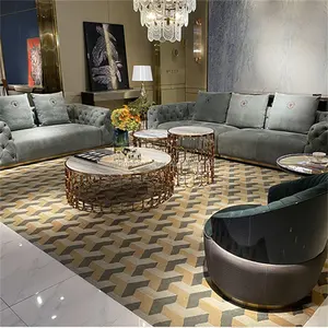 Villa Grau Feste Couch Wohnzimmer möbel De Luxus Sofas Haus Modernes italienisches Leder Luxus Sofa