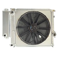 Radiateur de réservoir d'eau tout en aluminium sur mesure avec ventilateur pour BMW 318i 318is 318ti Z3 1991-2000 – Refroidisseur plus grand et plus épais