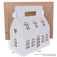 Boîtes cadeaux écologiques personnalisées grand format en forme de maison avec fenêtre, pour biscuits, snacks, fêtes et anniversaires