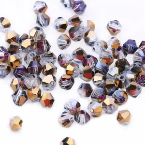 4mm AB Màu bicone hình Electroplated sáng bóng pha lê hạt thủy tinh bicone mặt pha lê hạt đối với trang sức làm - Product Image 2
