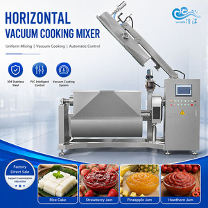 Mélangeur-cuiseur industriel sous vide 300L-800L, haute efficacité, horizontal, pour sauces et confitures, avec décharge automatique - Product Image 2