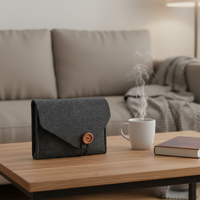 Organisateur de câbles suspendu en feutre de laine mérinos au design classique, sac de rangement pour vêtements, gestion du salon, pliable, Hengdu
