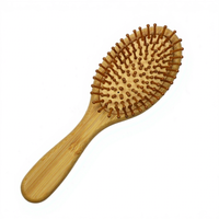 Brosse à cheveux en bambou avec logo personnalisé peigne à queue de rat pour hommes femmes brosse à cheveux démêlante naturelle rendre les cheveux lisses massage du cuir chevelu