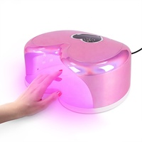 Lampe à ongles magique en forme de cœur rose 96W UV-LED sèche-manucure Gel à ongles vernis brillant diamant en forme de cœur lampe à ongles