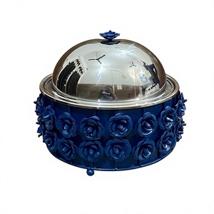 Hot Selling Luxurious Modern Design Stainless Steel Chafing Dish Food Warmer Heater Palm <b>Tree</b> Casserole Hot <b>Pot</b> Exquisite Metal - Product Image 1