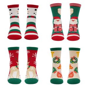 Calcetines de Navidad para Niños con Patrón de Letras Otoñales, Calcetines de Dibujos Animados con Figuras de Campanas para Bebés, Calcetines para Recién Nacidos Españoles - Product Image 1