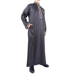 Ensemble de vêtements islamiques pour hommes, Dubai, Oman, <span class=keywords><strong>Maroc</strong></span>, chapeau musulman, Lucknowi Masar Jalabiya, manches longues, Thobe Kurta, pantalon long - Product Image 4