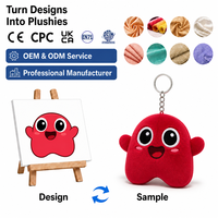 Porte-clés Mascotte en Peluche Personnalisé avec Logo, Forme Humaine de Dessin Animé, Jouet Cadeau