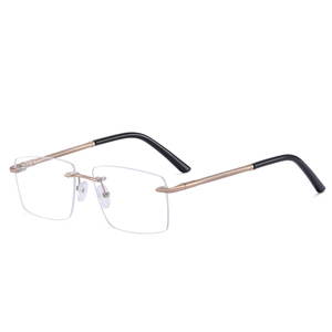 MS 91714 Marco cuadrado de titanio <span class=keywords><strong>Gafas</strong></span> ópticas sin montura de metal para hombres Diseño rectangular de <span class=keywords><strong>moda</strong></span> para leer - Product Image 4
