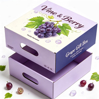 Boîte cadeau personnalisée pour fruits, boîte d'emballage en carton alimentaire avec poignée, carton cadeau de rangement haut de gamme pour la vente au détail et les cadeaux