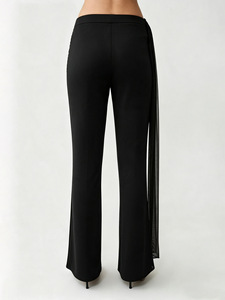 Nouveau pantalon micro-évasé noir haut de gamme 2026 pour femme, amincissant et polyvalent, style décontracté - Product Image 3