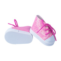 Chaussures de poupée américaines de 18 pouces, tendance, multicolores, solides, en vente