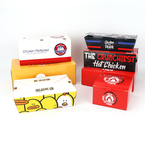 Al por mayor desechable personalizado protección del medio ambiente embalaje de alimentos pollo frito patatas fritas hamburguesa caja a prueba de aceite - Product Image 3