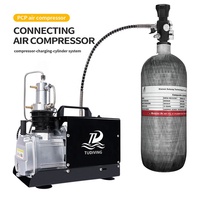 Bouteille de gaz en fibre de carbone TUDIVING haute pression 4500psi 300bar entièrement enveloppée en composite 2L pour paintball et plongée sous-marine