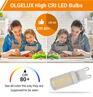 Bombilla LED G9 SMD2835 de Fábrica China, Lámpara LED G9 de Cerámica de 3W, 3000K 4000K 6000K, Iluminación Interior