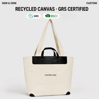Sac fourre-tout en toile de couleur unie personnalisable avec fermeture à boucle magnétique, idéal pour les voyages, la plage, le shopping et les trajets quotidiens