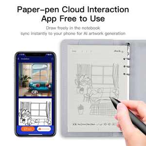 Benutzer definierte AI Smart Notebook Smart Pen Designs AI Generation Effekt Bild Transcribe Audio zu Text Leder Smart Dairy Notebook - Product Image 3