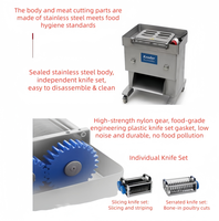 Scie à os automatique Kessler pour viande fraîche, en acier inoxydable 304, usage commercial, pour bœuf, porc, mouton, 380V, 800-1000KG/h