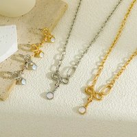 Collier tendance avec pendentif animal en perle plaqué or, design de créateur, personnalisé, simple, chaîne en boîte rouge, style boutique