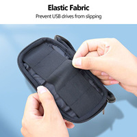 Boîtier de clé USB en nylon durable anti-poussière résistant à l'usure accessoires électroniques organisateur étui de rangement de clé USB en nylon