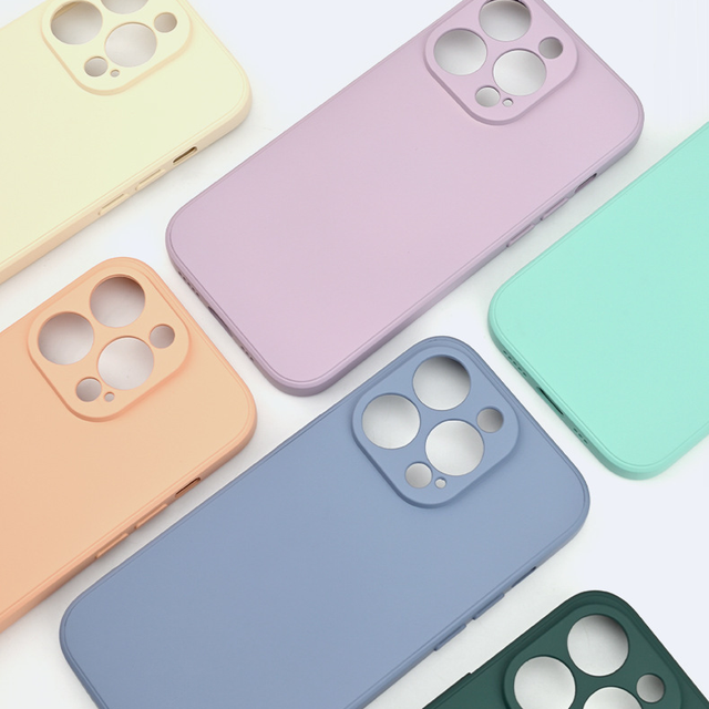 Fashion Premium Liquid Silicone Phone Case for iPhone 15 14 Shockproof Skin Feel Silicon Soft TPU Full Protection Back Cover Case