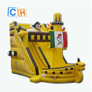 CH 2019 Giảm Giá Mạnh Tùy Chỉnh Kích Thước Trẻ Em Ngoài Trời Inflatable Pirate Ship Slides PVC Slide